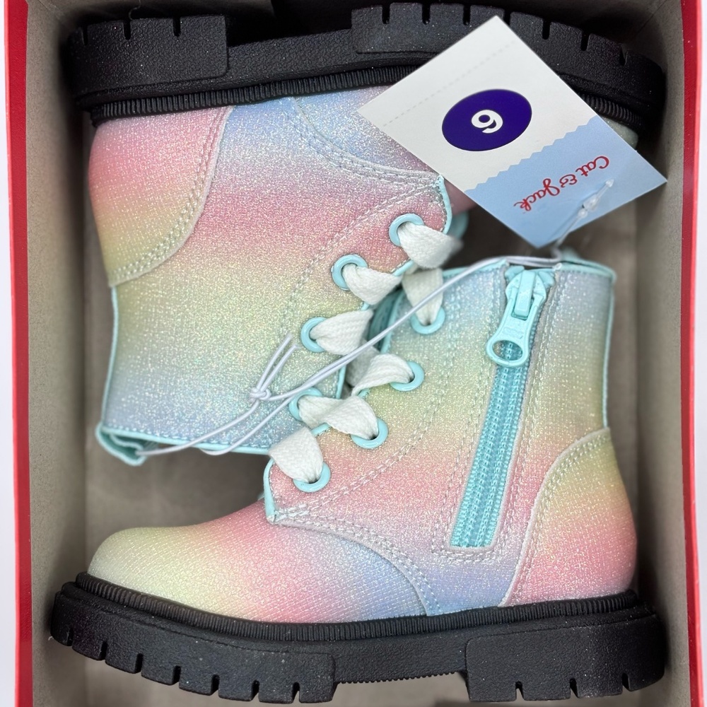 New Cat & Jack, Amaya boots, multicolor, toddler girl zipper boots
